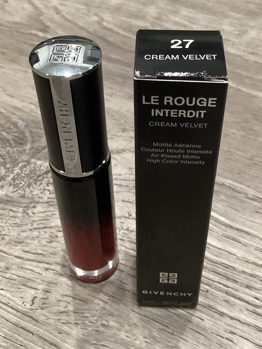 NEW GIVENCHY LE ROUGE INTERDIT CREAM VELVET WHIPPED MATTE LIQUID LIPSTICK 27
